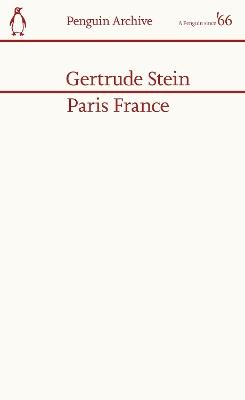 Paris France - Gertrude Stein - cover