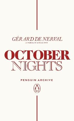 October Nights - Gerard de Nerval - cover