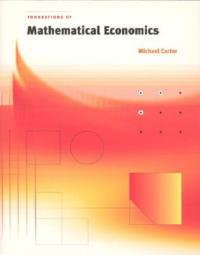 Foundations of Mathematical Economics - Michael Carter - cover