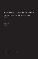 Inadvertent Climate Modification: Report of the Study of Man's Impact on Climate (SMIC) - cover