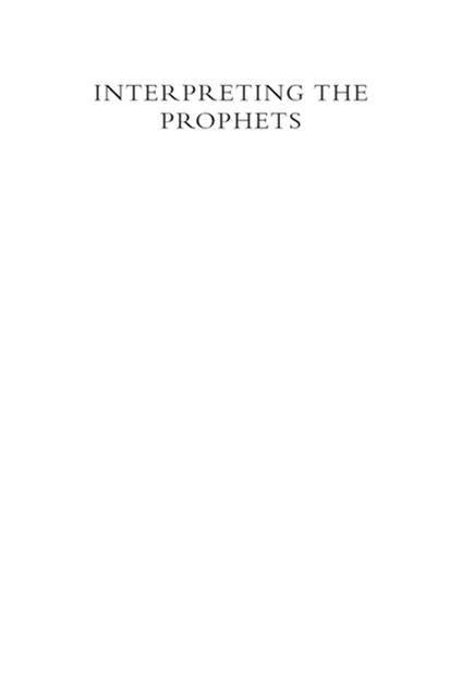 Interpreting the Prophets