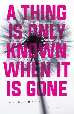 A Thing Is Only Known When It Is Gone - Joe Baumann - cover