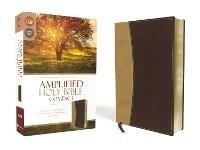 Amplified Holy Bible, Compact, Leathersoft, Tan/Burgundy: Captures the Full Meaning Behind the Original Greek and Hebrew - cover