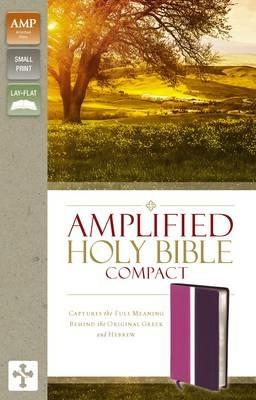 Amplified Holy Bible, Compact, Leathersoft, Pink/Purple: Captures the Full Meaning Behind the Original Greek and Hebrew - cover