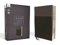 NASB, Thinline Bible, Leathersoft, Black, Red Letter, 1995 Text, Comfort Print - Zondervan - cover