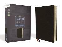 NASB, Thinline Bible, Large Print, Bonded Leather, Black, Red Letter, 1995 Text, Comfort Print - Zondervan - cover