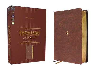 NKJV, Thompson Chain-Reference Bible, Large Print, Leathersoft, Brown, Red Letter, Comfort Print - cover