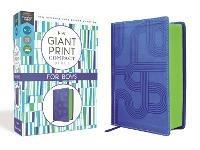 NIrV, Giant Print Compact Bible for Boys, Leathersoft, Blue, Comfort Print - Zondervan - cover