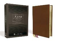 NASB, Thinline Bible, Premium Goatskin Leather, Brown, Premier Collection, Black Letter, Gauffered Edges, 2020 Text, Comfort Print - Zondervan - cover