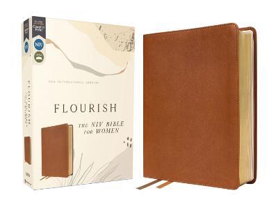Flourish: The NIV Bible for Women, Leathersoft, Brown, Comfort Print - cover