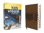 NIV, Kids' Visual Study Bible, Leathersoft,  Bronze, Full Color Interior, Peel/Stick Bible Tabs: Explore the Story of the Bible---People, Places, and History