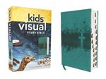 NIV, Kids' Visual Study Bible, Leathersoft, Teal, Full Color Interior, Peel/Stick Bible Tabs: Explore the Story of the Bible---People, Places, and History