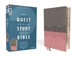 NIV, Quest Study Bible, Leathersoft, Gray/Pink, Comfort Print: The Only Q and A Study Bible