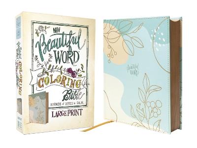 NIV, Beautiful Word Coloring Bible, Large Print, Leathersoft over Board, Teal: Hundreds of Verses to Color - Zondervan - cover