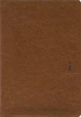NASB, Thinline Bible, Giant Print, Leathersoft, Brown, Red Letter, 1995 Text, Comfort Print - Zondervan - cover