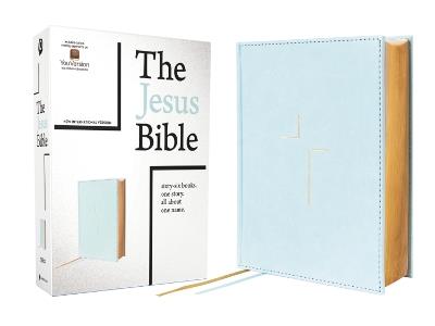 The Jesus Bible, NIV Edition, Leathersoft over Board, Blue, Comfort Print - cover
