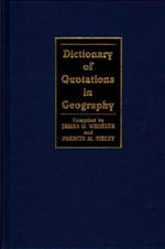 Dictionary of Quotations in Geography