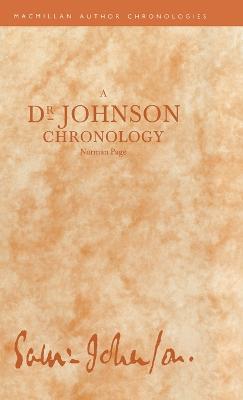 A Dr Johnson Chronology - Norman Page - cover