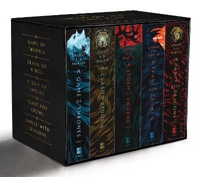 Game of Thrones: A Game of Thrones, A Clash of Kings, A Storm of Swords, A Feast for Crows, and A Dance with Dragons - George R. R. Martin - cover