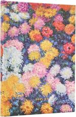 Agenda accademica Paperblanks, 2026 Monets Chrysanthemums 18 mesi Midi, orizzontale