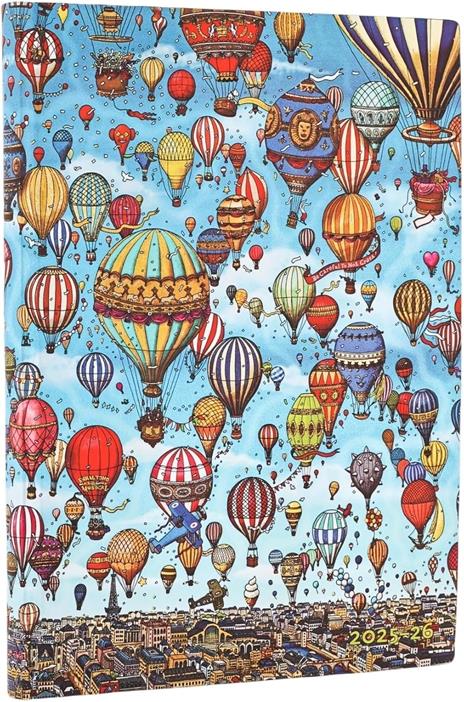 Agenda accademica Paperblanks, 2026 Balloon Festival 18 mesi Flex Midi, orizzontale