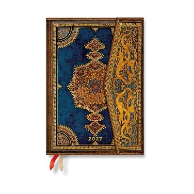 2027 Safavid Indigo MIDI Vertical Hardcover 12-Month Weekly Planner, 160pg, 100gsm by Paperblanks (Safavid Binding Art) - cover