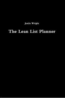 The Lean List Planner - Justin Wright - cover