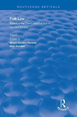 Folk Law: Essays in the Theory and Practice of Lex Non Scripta: Volume II - cover