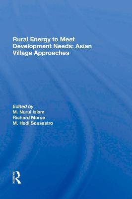 Rural Energy To Meet Development Needs: Asian Village Approaches - M. Nurul Islam,Richard Morse,M. Hadi Soesastro - cover