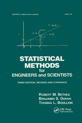 Statistical Methods for Engineers and Scientists - Robert M. Bethea - cover