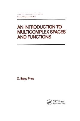 An Introduction to Multicomplex SPates and Functions - Price - cover