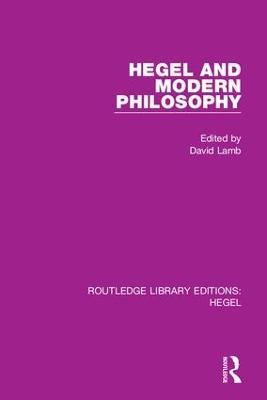 Hegel and Modern Philosophy - cover