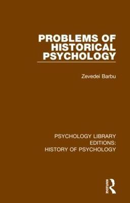 Problems of Historical Psychology - Zevedei Barbu - cover