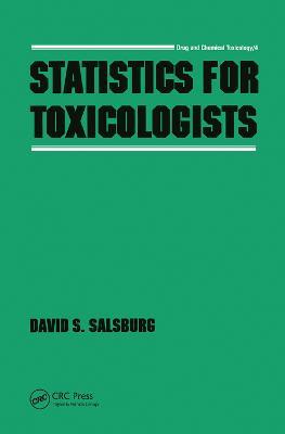 Statistics for Toxicologists - David S. Salsburg - cover