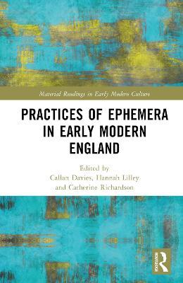 Practices of Ephemera in Early Modern England - cover