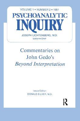 Commentaries: Psychoanalytic Inquiry, 1.2 - cover