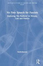 No Free Speech for Fascists: Exploring ‘No Platform’ in History, Law and Politics