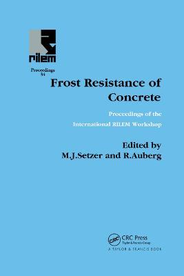 Frost Resistance of Concrete - R Auberg,M.J. Setzer - cover