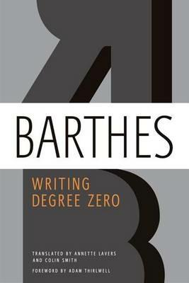 Writing Degree Zero - Roland Barthes - cover