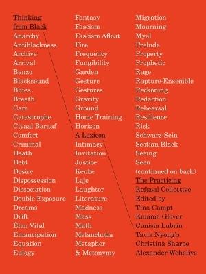 Thinking from Black: A Lexicon - The Practicing Refusal Collective - cover