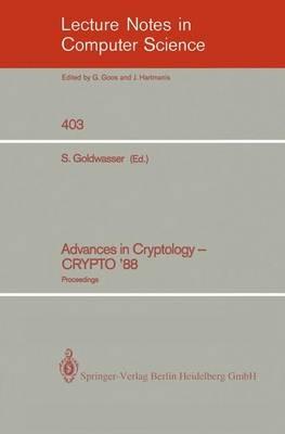 Advances in Cryptology - CRYPTO '88: Proceedings - cover