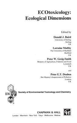 ECOtoxicology: Ecological Dimensions - cover