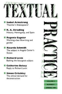 Textual Practice: Issue 7 Volume 3 No. 1 - cover