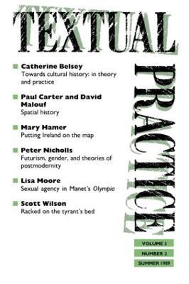Textual Practice: Issue 8 Volume 3 No. 2 - Terence Hawkes - cover