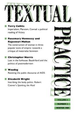 Textual Practice: Issue 9 Volume 3 No. 3 - cover