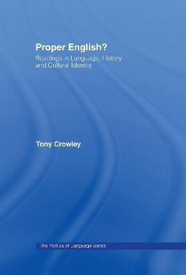 Proper English - Tony Crowley - cover