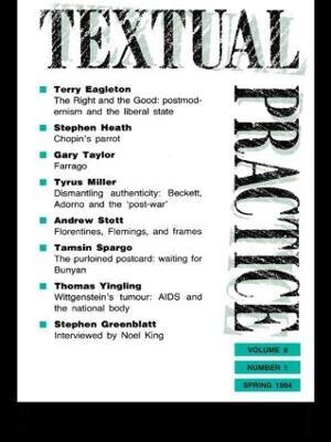 Textual Practice: Volume 8, Issue 1 - cover