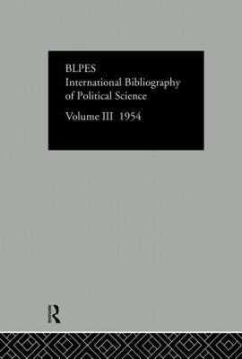 Intl Biblio Pol Sc 1954 Vol  3 - cover