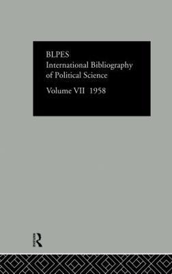 Intl Biblio Pol Sc 1958 Vol  7 - cover