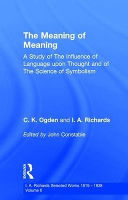 Meaning Of Meaning V 2 - John Constable - cover